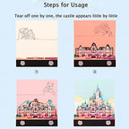 3D Sticky Note Paper Memo Pad,Fairy Tale Castle Notepad 3D Paper Card Craft Character Silhouette Desk Decoration DIY Creative Gift - Image 5
