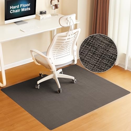 BAGAIL Office Chair Mat for Hardwood Floor, 48"x60" Heavy Duty Computer Chair Mat - Fast Flat & Smooth Glide - Non-Slip Desk Chair Floor Protector for Home Office - Dark Brown by BAGAILBASICS