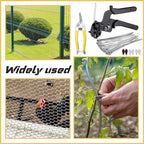 155 Pack Stainless Steel Cable Tie Gun Kit, 150 Pcs 6/8/11.8 Inch Metal Zip Ties (50 of Each), Adjustable Fastening and Cutting Tools for Fence, Chain Link Fence, Pipe, Industrial Use - Image 5