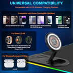 TARKARI Gaming Mouse Pad Wireless Charging - Desk Mat Magnetic Foldable Phone Stand - Image 6
