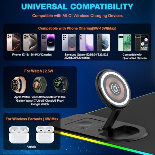 TARKARI Gaming Mouse Pad Wireless Charging - Desk Mat Magnetic Foldable Phone Stand - Image 6