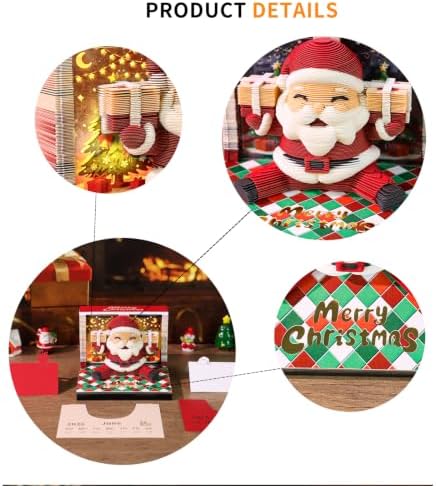2027 3D Paper Carving Desk Calendar With LED Light (Santa Claus) - Image 5