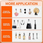8" Pegboard Hooks with Label, 50Pcs Heavy Duty for 1/4" Board, Garage Storage - Image 4