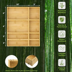 Bamboo Drawer Organizer Boxes, 8-Piece Set for Kitchen & Bathroom - Image 2