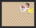PinPix 18x14 inch Cork Bulletin Board. This Decorative Framed Pin Board Comes with Diamonds in Red and Yellow Design and Satin Black. Ideal for Home, Office Decor or School (PinPix-333) by PinPixBulletinBoards