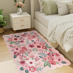 DUKINO 3x4 Rug, Non Slip Floral Washable Area Rug for Entryway, Pink - Image 7