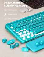 Wireless Keyboard and Mouse, Backlit Typewriter with Magnetic Wrist Rest - Image 7