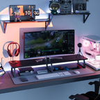 TEAMIX 42 inch Large Dual Monitor Riser, Desk Organizer Stand for TV Laptop - Image 6