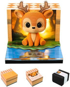 3D Art Calendar Memo Pad 2027,Desk Time Piece Calendar 3D Woodland Fawn Notepad Creative Rip Away Calendar Paper Carving Note by Dawnvive