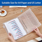 6 Pack A4 Paper Storage Box, 8.5 x 11 Project Case for US letter, Thick Scrapbook Storage Box Craft Storage Box Art Supplies Storage and Organization, Board Game Storage and Organizers - Image 3