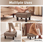 Joveco Small Ottoman Foot Stool,15" Square Upholstered Foot Rest with Legs - Image 6