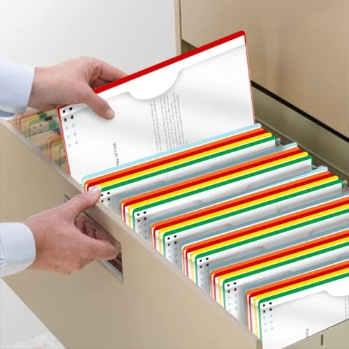 White Plastic Folders with Closed Sides, Doctor Stuff, Letter Size, Clear Front Top Loading Job Jacket, Documents Holder for Office, High School and Medical Files, Pack of 50 - Image 6