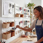 Spampur 6 Pack Peg Board Organizer, Includes Metal PegBoard and Accessories - Image 2