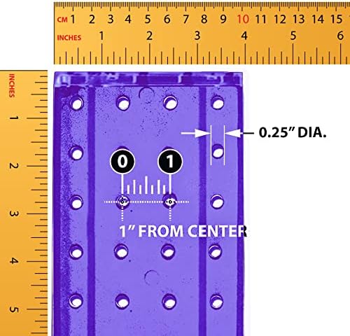 Azar Displays 700220-PUR-2C16 Four-Sided 4”W x 12” Revolving Pegboard Tower Kit Counter Display with 16-Pack of 2 inch Locking Hooks, Purple - Image 6