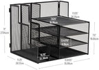 Mind Reader Metal Mesh Desk Organizer, Black - Image 3