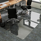 GLSLAND 54"x32" Tempered Glass Chair Mat， Office Chair Mat for Carpet - Image 4