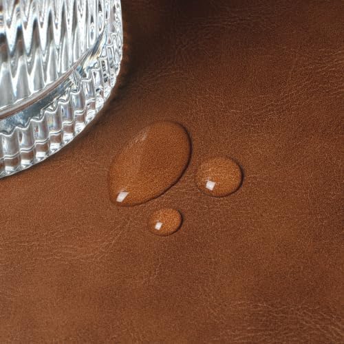 Nekmit Leather Desk Blotter Pad 24 x 14 Inches, Flat, Non-Slip, Waterproof, Brown - Image 4