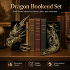 Dragon Bookshelf Decor, Gothic Fantasy Bookends - Image 7