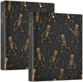 ALAZA Brainrot Tung Tung Tung Sahur (12) 3 Ring Binder 1.5 Inch Three Ring Office Binders w/clipboard & 3 Pockets, Hold 200 Sheets, 2 pcs by ALAZA