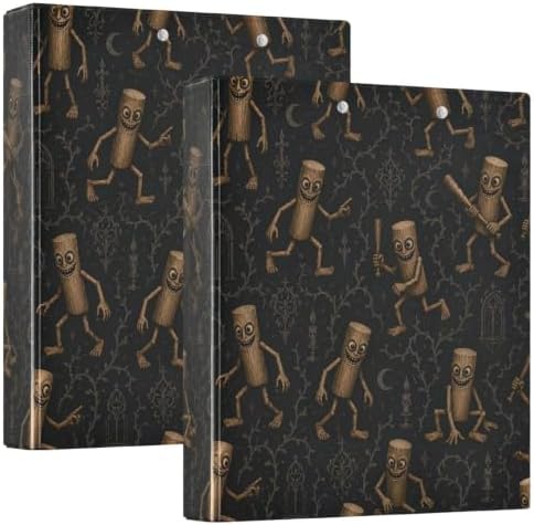 ALAZA Brainrot Tung Tung Tung Sahur (12) 3 Ring Binder 1.5 Inch Three Ring Office Binders w/clipboard & 3 Pockets, Hold 200 Sheets, 2 pcs by ALAZA