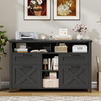Halitaa File Cabinet with Open Storage Shelf for Home Office, Pure Black - Image 6