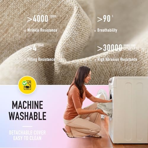 SUNROX Cooling Gel Memory Foam Chair Cushions, 2.6" Thick U-Shaped Dual-Layer Comfort Dining Chair Pads, Non Slip Seat Cushion with Ties for Indoor Kitchen Office 17"x16" Set of 4, Cream - Image 4