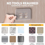 Hooks for Outdoor String Lights Clips: 100Pcs Heavy Duty Cable Clips with Waterproof Adhesive Strips for Hanging Christmas Light - Outside UV-Resistant Clear Sticky Cord Holders Rope Organizer - Image 3