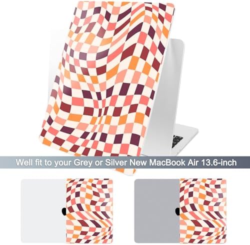 Batianda LumiArt Case for MacBook Air 13.6" M2-M5 Chip, Retro Checker - Image 3