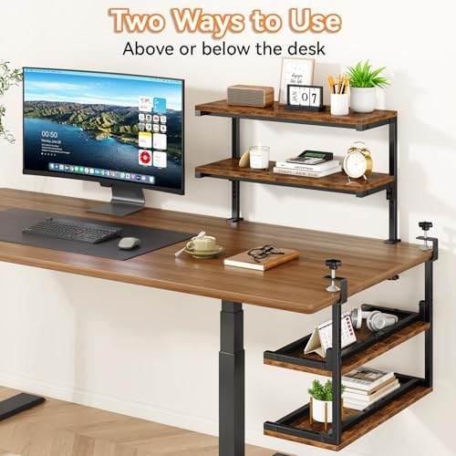 IBUYKE Clamp on Desk Shelf, 22.8” Large Desk Extender Shelves UTMZ010H - Image 3