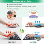 Desk Mat Floral, Large Gaming Mouse Pad with Wrist Rest, 4in1 XXL - Image 5