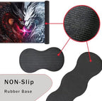 Keyboard Wrist Rest and Mouse Pad with Wrist Support Set Ergonomic Coaster,Memory Foam,Easy Typing Pain Relief,Large XL Desk Mat 31.5"x 11.8",Black and White Dragon - Image 3