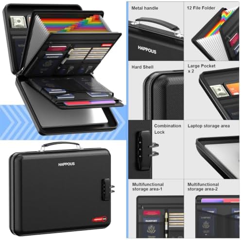 Fireproof Document Organizer with Lock, Fireproof Document Box - Image 4