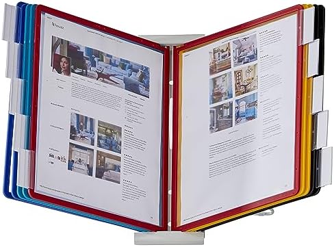 Durable Desktop Reference System, 10 Double-Sided Panels, Assorted Colors by DURABLEOfficeProducts