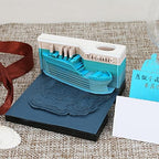 Titanic 3D Paper Note Three-Dimensional Memo Pad Ship Sticky Notes Paper Carving Notepad Bookmark LED Light Creative Gift for Parent Lover Children Friend - Image 6