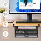 3 Layer Under Desk Drawer Storage Organizer, No Drill Clamp - Image 2
