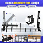 Under Desk Cable Management Tray 2 Pack, Xpatee Wire Management No Screws, Cable Tray with Clamp for Wire Management, Computer Code Rack for Office, Home - No Damage to Desk Black - Image 2