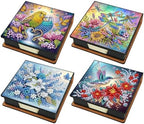 4pcs DIY PU Diamond Painting Sticky Notes Holder Set by Unknown