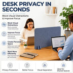 Desk Privacy Divider [6-Pack] 24" x 16" Freestanding Felt Panel - Image 6