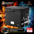 DocSafe File Box with Lock,Multi-Layer Fireproof Document Box Collapsible File Storage Organizer with Pockets/Handle,Large Portable Home Office Filing Safe for Hanging Letter/Legal Size Folders,Black - Image 6