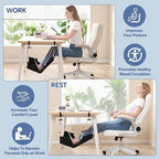 BALAPET Large Foot Hammock Under Desk Footrest, Adjustable Office Foot Rest Sling with Hooks Portable Leg Rest for Desk for Study and Relaxing,Machine Washable - Image 4