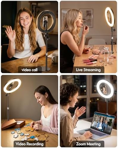 Upgrade 10.5" Ring Light for Desk with Magnetic Phone Holder for Computer - Image 6