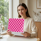 MEEgoodo 4-in-1 Printed Case for MacBook Neo 13 inch 2026 Release Model A3404, Laptop Hard Shell Cases with Keyboard Skin & Screen Protector & Webcam Covers, Rose&Light Pink Checkerboard - Image 5