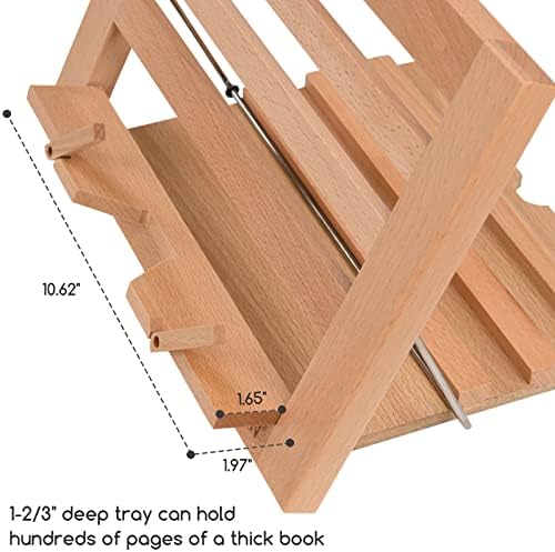 MEEDEN Book Stand with Page Holder Clips: 13.39" x 9.25" Cookbook Holders - Image 6