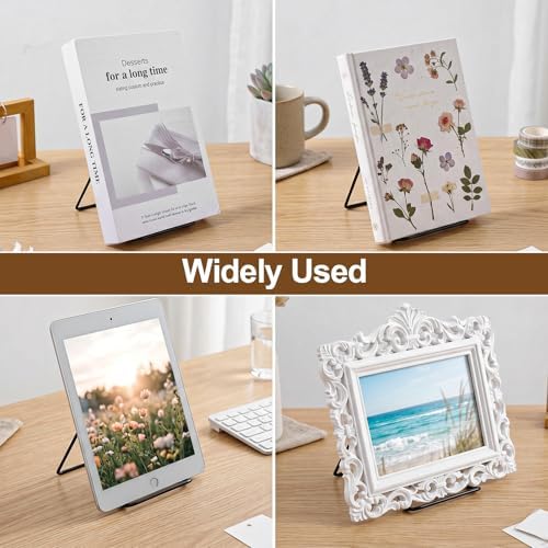 12 Pack Large Metal Book Stand, 9.2 Inch Adjustable Display Holder Easel Collector Stand for Home Office Books Magazine Frames Comic Plates Album CD - Image 7