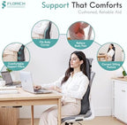 FLORICH Car Lumbar Support Pillow and Neck Headrest Pillow for Office Chair, Ergonomic Memory Foam, Relieves Neck, Back Pain, Pressure-Relieving Back Support for Car, Office Chair & Wheelchair – Gray - Image 4