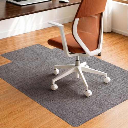 Funwheat Office Chair Mat with Lip for Hard Floors, 36 x 48 in, Dark Grey by FunWheat