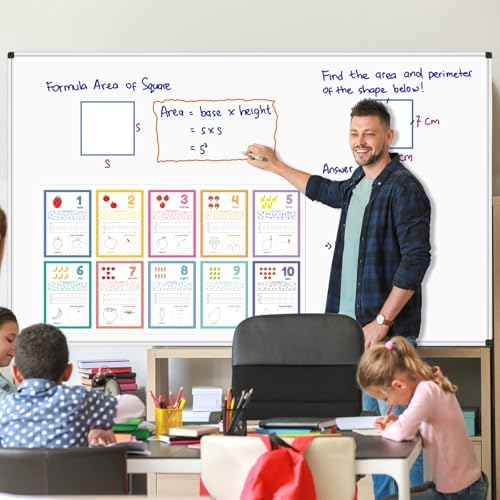 XBoard Magnetic Dry Erase Board 96 x 48 Inches, 8' x 4' Aluminum Framed Whiteboard, Presentation White Board for Office, School, Homeschool (Pack of 2) - Image 7