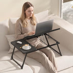 Laptop Bed Desk, 5-Angle Adjustable Bed Laptop Table with Cup Holder - Image 5