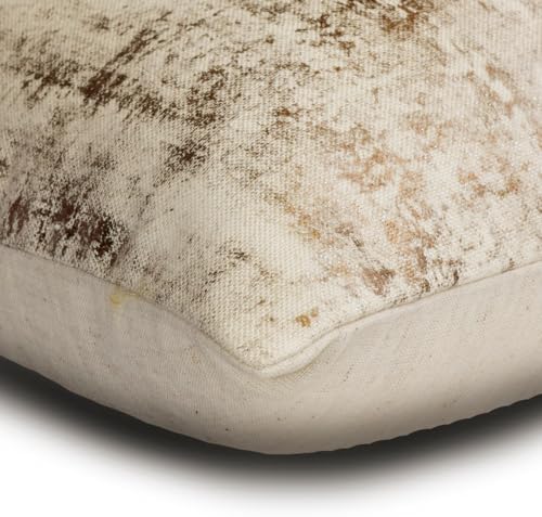 The HomeCentric Gold 12"x18" (30x45 cm) Lumbar Pillow Cover, Linen Floral & 3D Foil Oblong Pillow, Nature & Floral Pattern Modern Style - Gold Eonian - Image 2