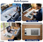 15W Wireless Charging Mouse Pad 31.5"x15.75", Double-Sided Faux Leather - Image 6